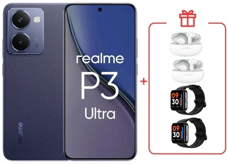 Смартфон Realme P3 Ultra 12 ГБ/256 ГБ синий + подарок купить,NaN
