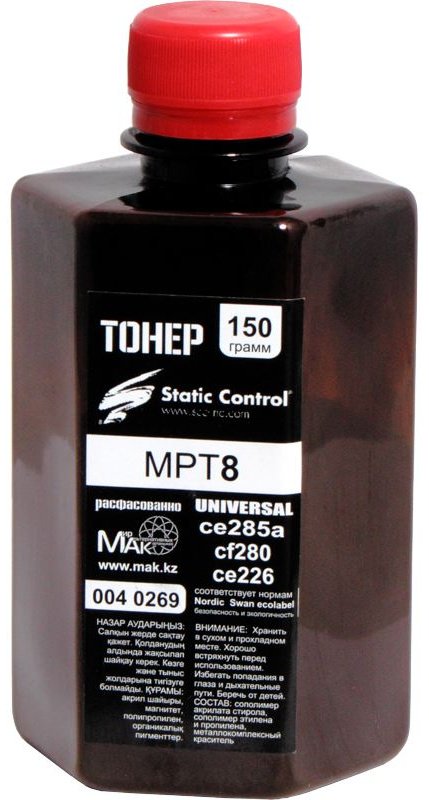 Тонер Static Control MPT8.150g (0040269) черный