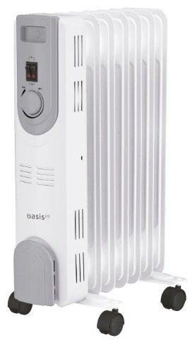 Масляный радиатор Oasis OS-15 белый, серый