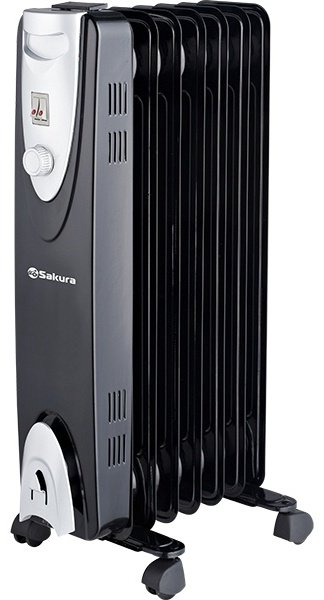 Масляный радиатор Sakura SA-0377G черный купить,NaN