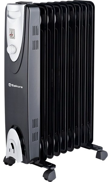 Масляный радиатор SAKURA SA-0379 B черный купить,NaN