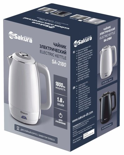 Электрочайник SAKURA SA-2180W белый купить,0