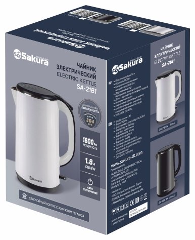 Электрочайник SAKURA SA-2181W белый купить,0