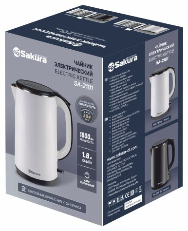 Электрочайник SAKURA SA-2181W белый купить,NaN