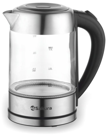 Электрочайник Sakura SA-2720SBK серебристый