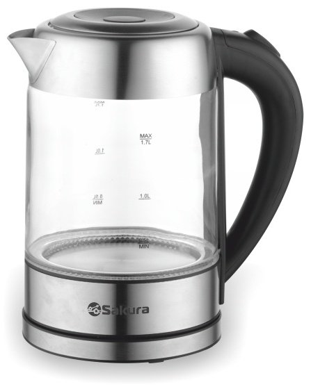 Электрочайник Sakura SA-2720SBK серебристый купить,NaN