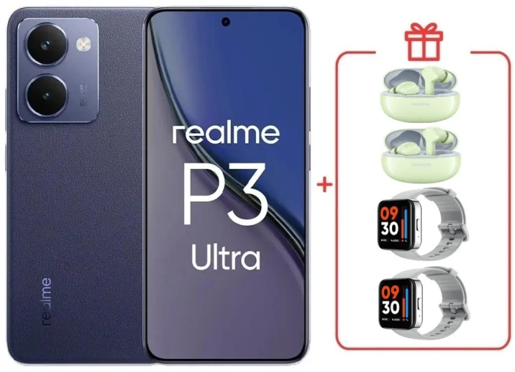 Смартфон Realme P3 Ultra 12 ГБ/256 ГБ синий + подарок купить,NaN