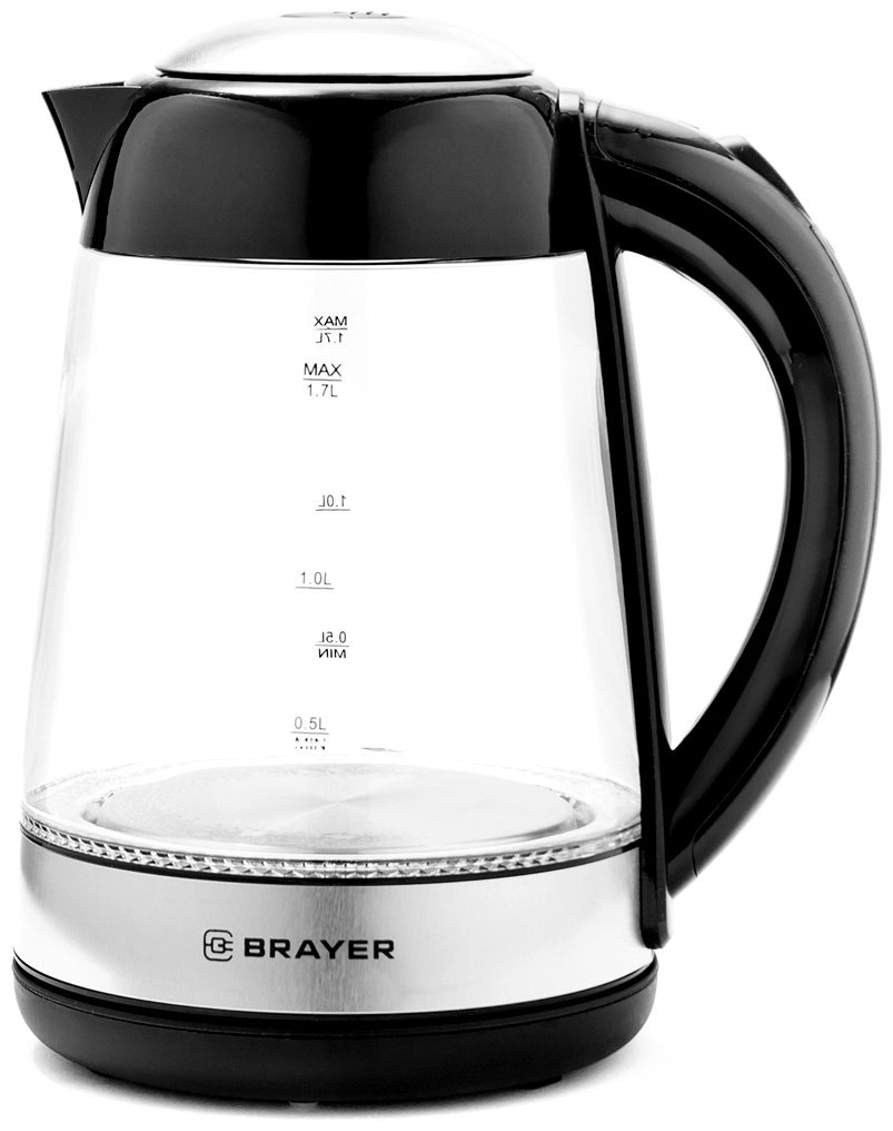 Электрочайник BRAYER BR1012BK черный купить,NaN