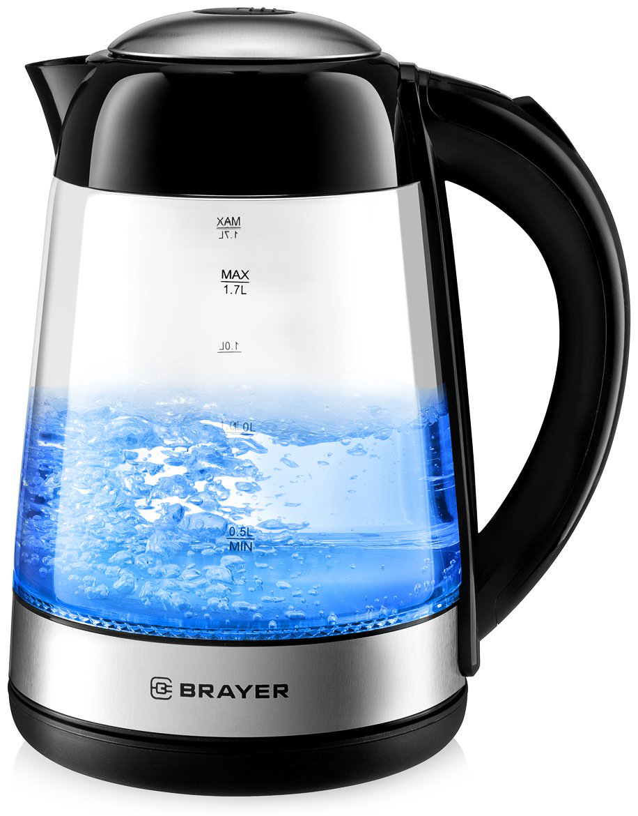 Электрочайник BRAYER BR1012BK черный купить,NaN