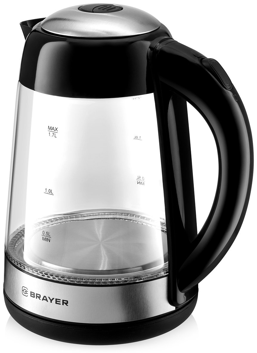 Электрочайник BRAYER BR1012BK черный купить,NaN