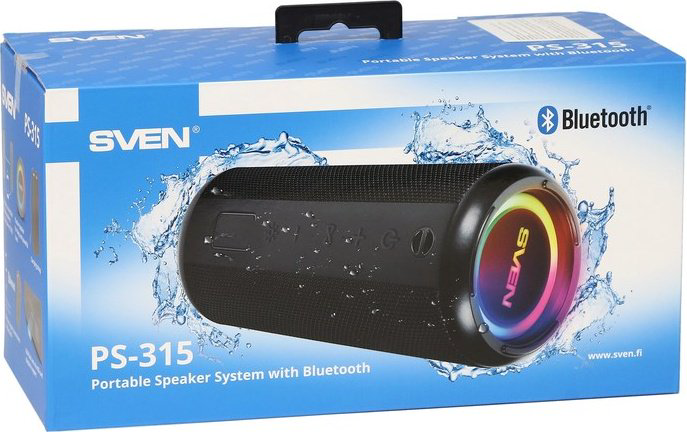 Портативная колонка SVEN PS-315 черный - ForteMarket Портативная колонка SVEN PS-315 черный купить,17990