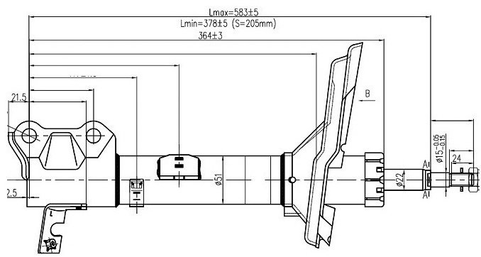 Амортизатор SAT задний ST-48540-49215 1 шт купить,21700