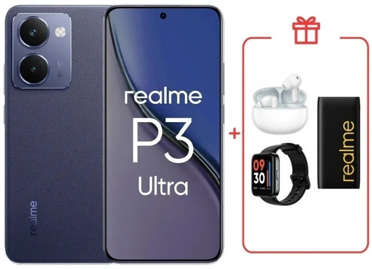 Смартфон Realme P3 Ultra 12 ГБ/256 ГБ синий + подарок купить,NaN