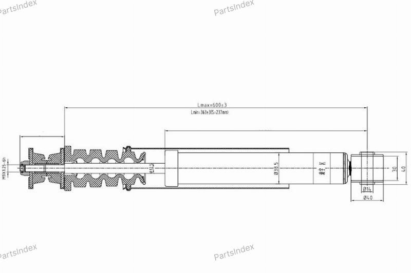 Амортизатор SAT задний ST-56210-AX025 1 шт купить,12880