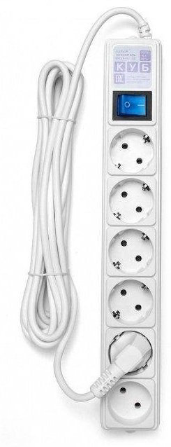 Power Cube SPL(5+1)-16B-P-5M белый 5 м
