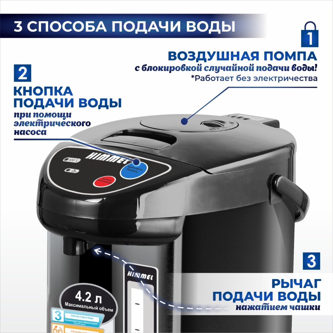 Термопот Himmel AS-3075 черный