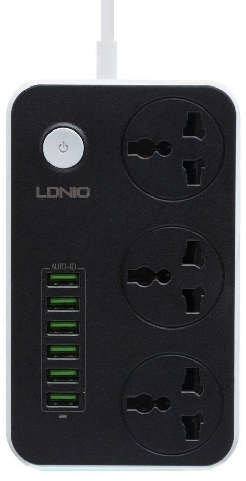 LDNIO SC3604 2 м черный-серый