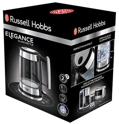 Электрочайник Russell Hobbs 23830-70 черный, стальной купить,NaN