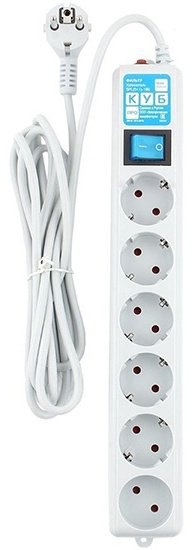 Сетевой фильтр Power Cube Pro SPL(5+1)-16B-P-1.9M 1.9 м