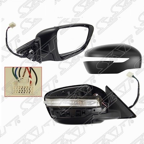 Зеркало в сборе SAT правое для Nissan X-Trail 2014-2020