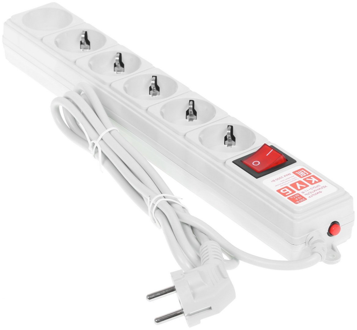 Сетевой фильтр Power Cube SPG(5&#43;1)-B-6 1.9 м купить,0