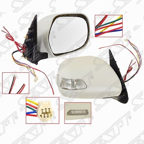 Зеркало в сборе SAT правое для Toyota HiAce 2005-2015