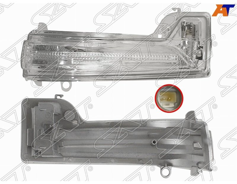 Зеркало в сборе SAT правое для Toyota Hilux 2008-2020 купить,NaN