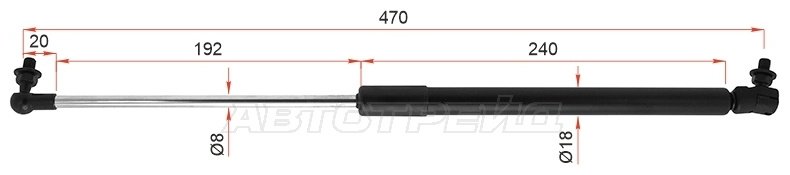 Амортизатор SAT передний ST-53440-29075 1 шт