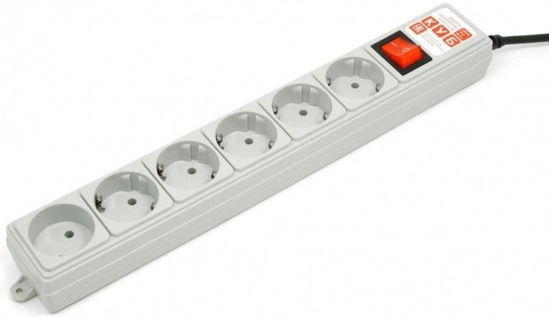 Power Cube SPG(5+1)-B-10 серебристый 3 м