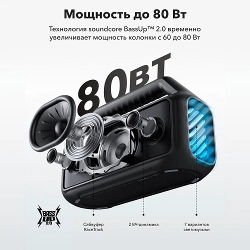 Портативная колонка Soundcore Boom 2 черный купить,NaN