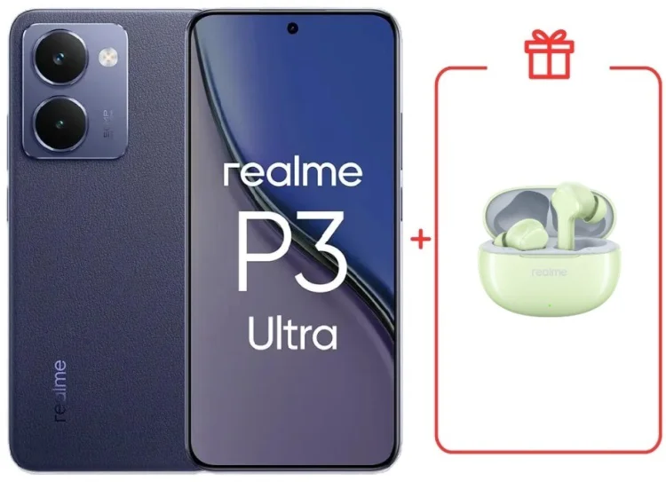 Смартфон Realme P3 Ultra 12 ГБ/256 ГБ синий + подарок