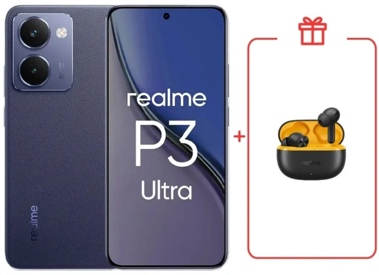 Смартфон Realme P3 Ultra 12 ГБ/256 ГБ синий + подарок