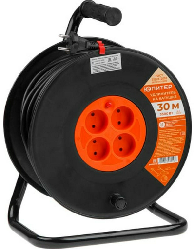 Удлинитель на катушке Юпитер JP8403-01 30 м