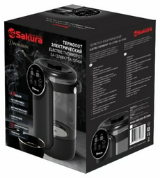 Термопот SAKURA SA-1374BK черный, прозрачный