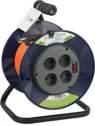 Удлинитель на катушке ЭРА RPX-4S-2x0.75-20M, 20 м