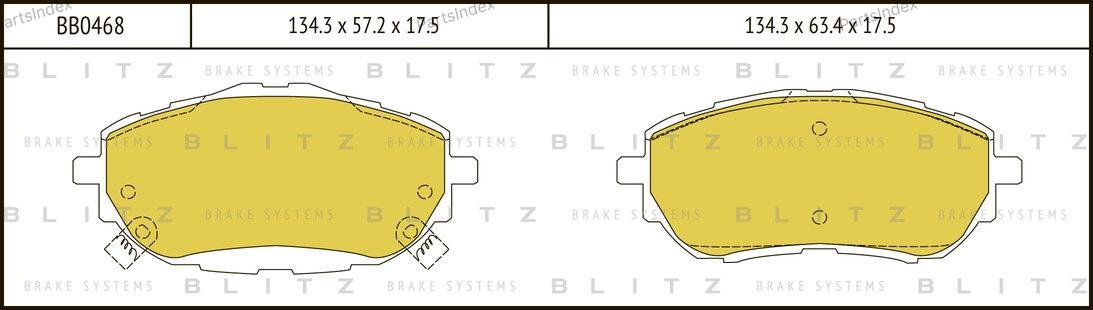 BLITZ Колодки Тормозные Дисковые BB0468 купить,NaN
