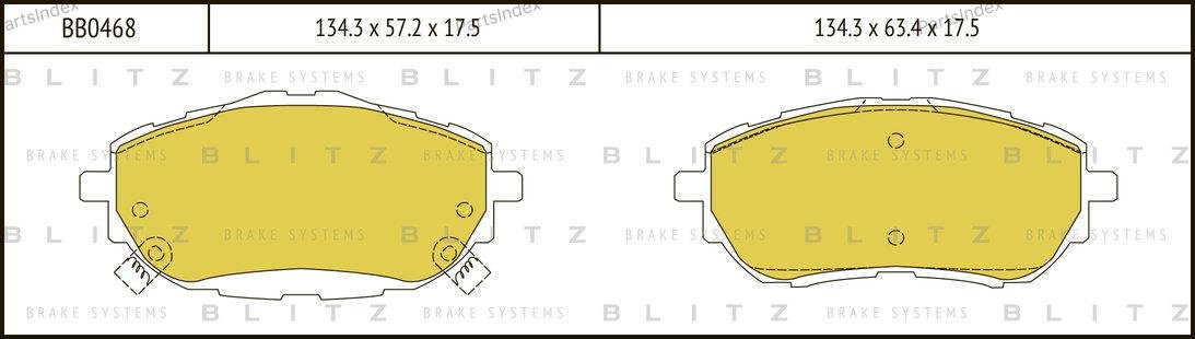 BLITZ Колодки Тормозные Дисковые BB0468 купить,NaN