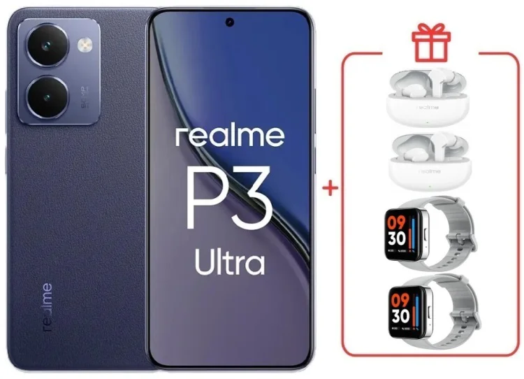Смартфон Realme P3 Ultra 12 ГБ/256 ГБ синий + подарок купить,NaN