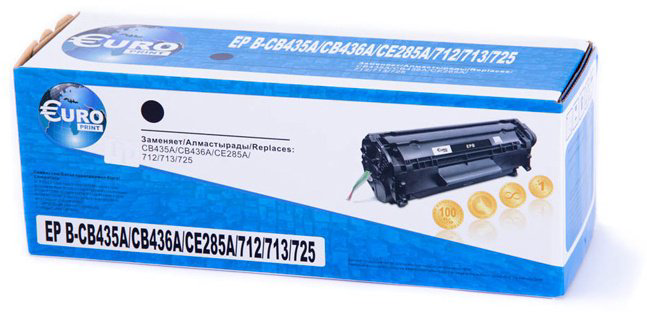 Картриджи Europrint Картридж HP CB435A/CB436A/CE285A/Canon 712/713/725 черный