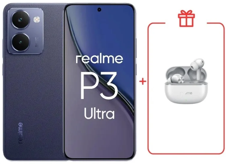 Смартфон Realme P3 Ultra 12 ГБ/256 ГБ синий + подарок купить,NaN