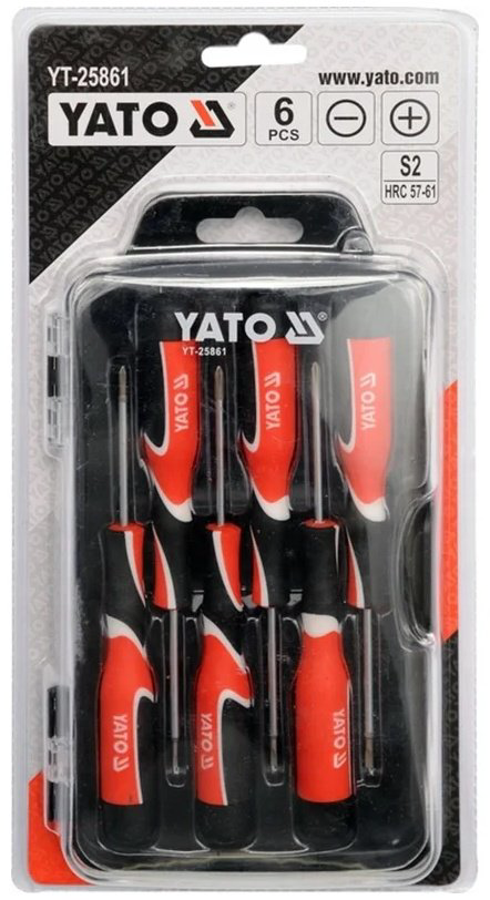 YATO набор отверток YT-25861 PH00х50 мм, PH0х50 мм