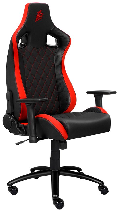 Игровое кресло 1STPLAYER DK1 Black/Red, черный, красный