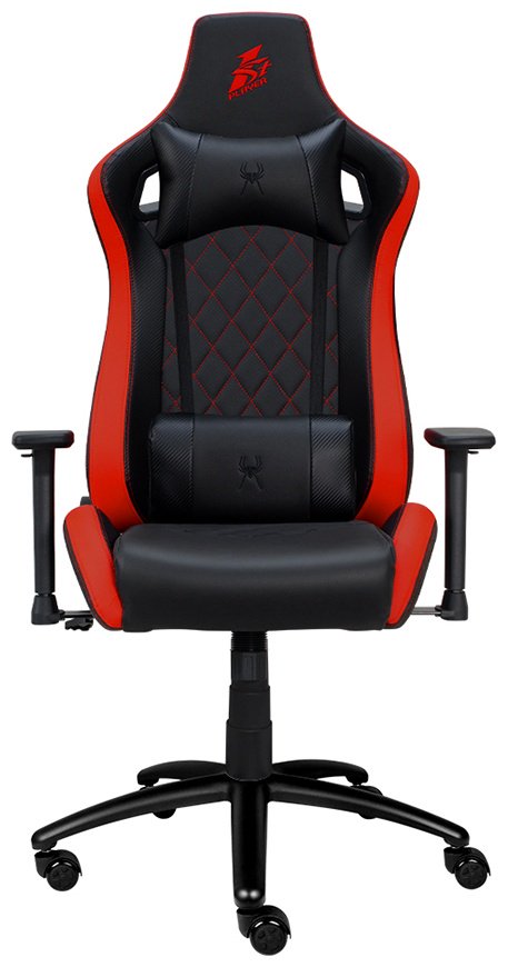Игровое кресло 1STPLAYER DK1 Black/Red, черный, красный