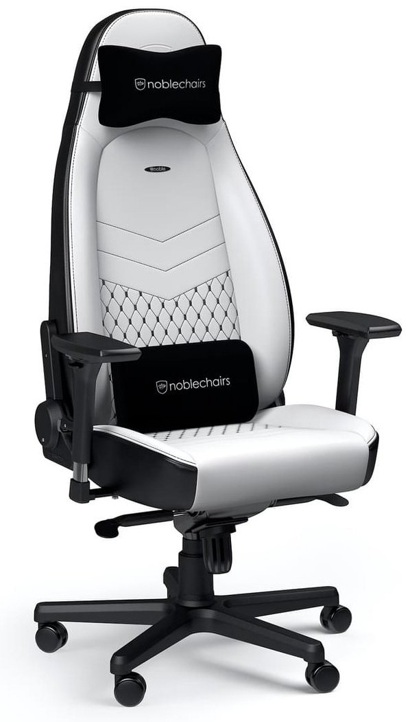 Игровое кресло Noblechairs Icon NBL-ICN-PU-WBK, белый, черный купить,NaN