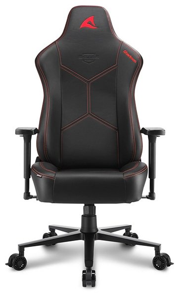 Игровое кресло Sharkoon Skiller SGS30, красный, черный