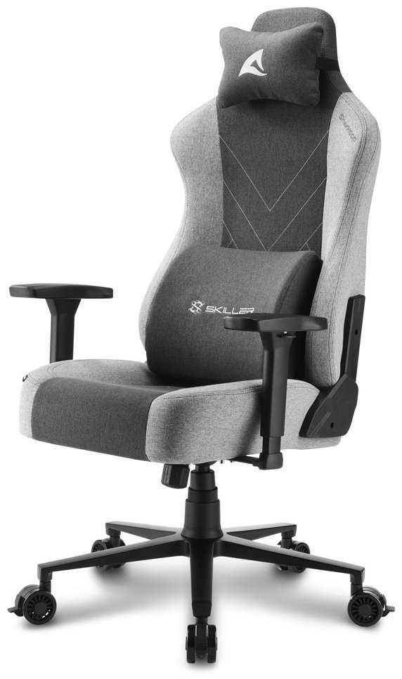 Игровое кресло Sharkoon Fabric, серый