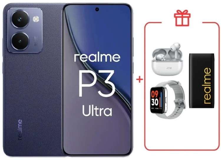 Смартфон Realme P3 Ultra 12 ГБ/256 ГБ синий + подарок купить,NaN