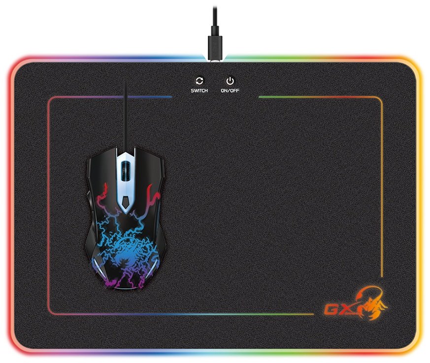 Коврик для мыши Genius GX-Pad 600H RGB 350x250x5.5 мм черный - ForteMarket Коврик для мыши Genius GX-Pad 600H RGB 350x250x5.5 мм черный купить,0