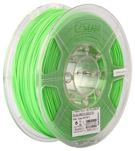 Пластик для 3D-печати eSUN 3D Filament PLA+ Peak Green зеленый купить,NaN