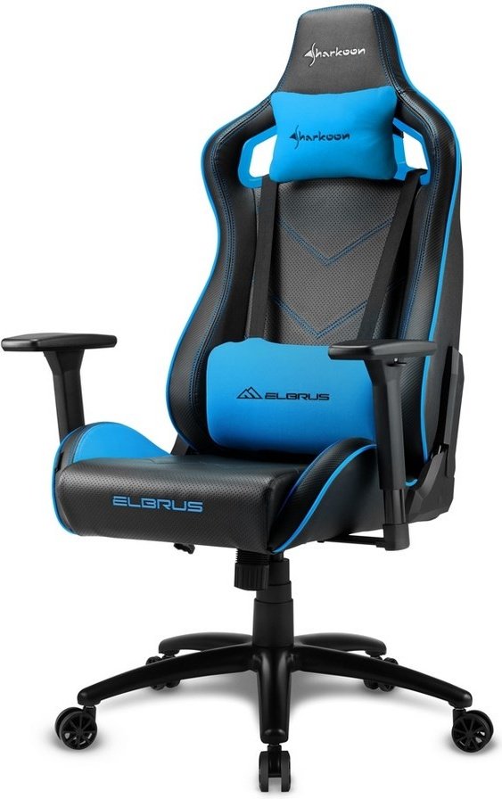 Игровое кресло Sharkoon Elbrus 2, черный, синий